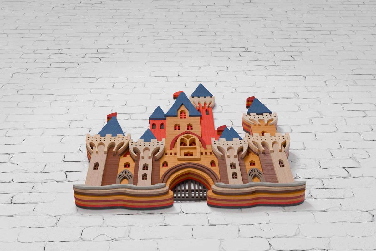 Medieval Castle SVG DXF PDF CDR AI laser cut file