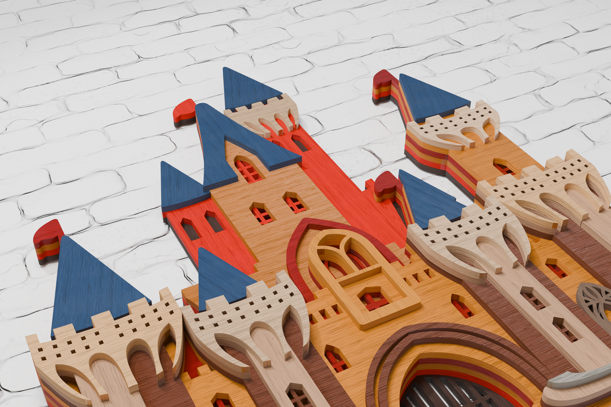 Medieval Castle SVG cut file for Cricut Glowforge