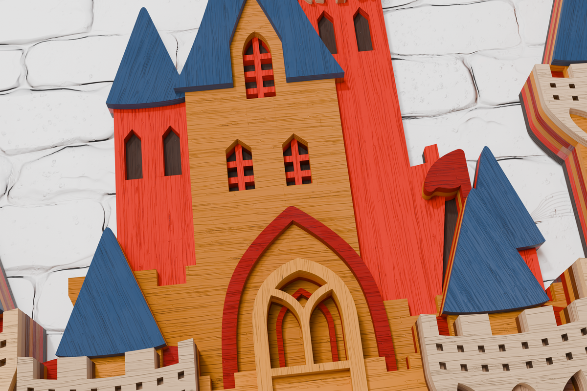 Medieval Castle multilayer digital download for Silhouette