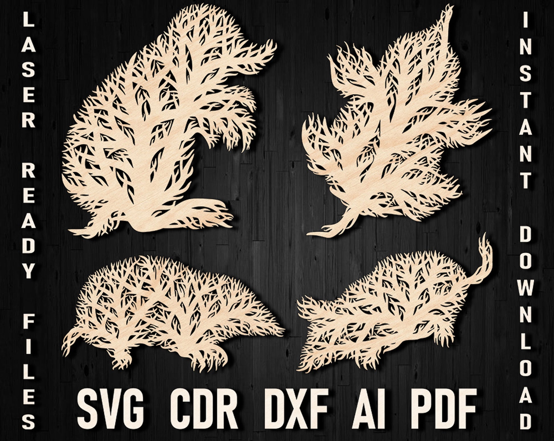 Mole tree laser cut designs