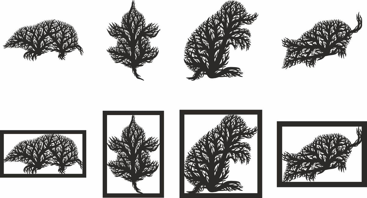 Mole vector tree glowforge files