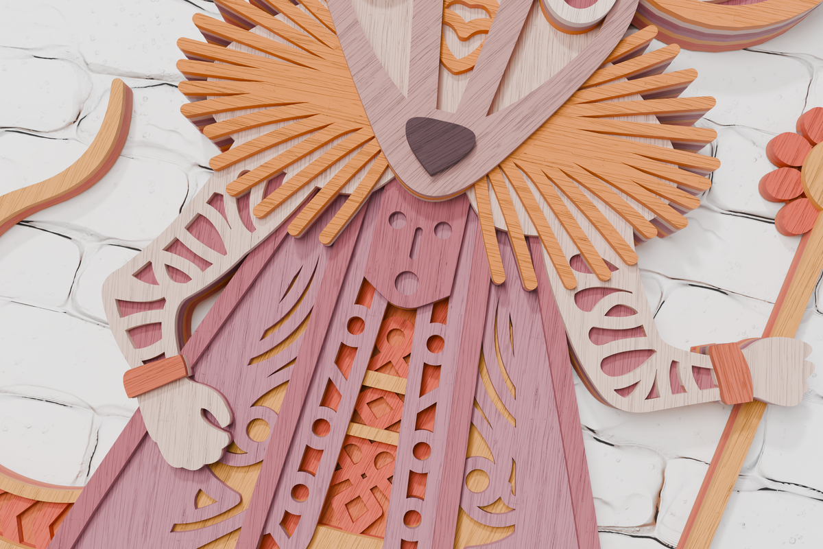 Mouse King Nutcracker 3D layered paper wood SVG design