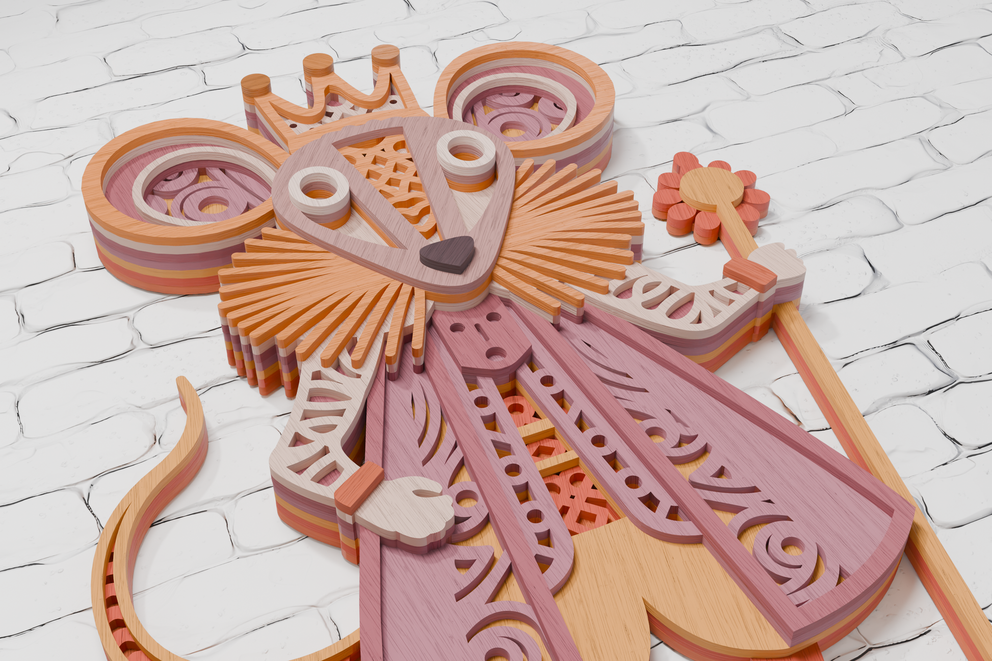 Mouse King Nutcracker layered shadow box SVG DXF AI