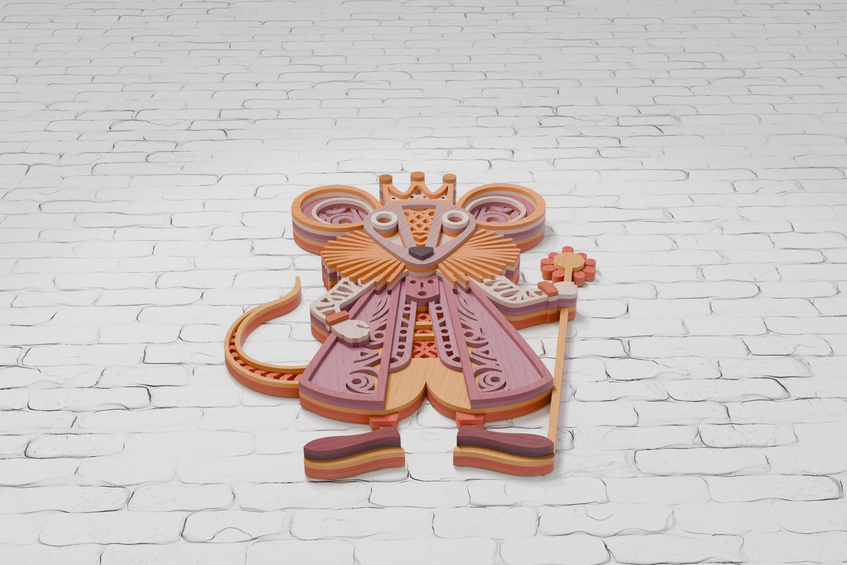 Mouse King Nutcracker shadow box multilayer design SVG