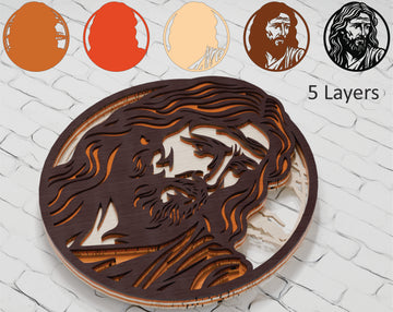 Multilayer-Jesus-Face-Laser-Cut-Design
