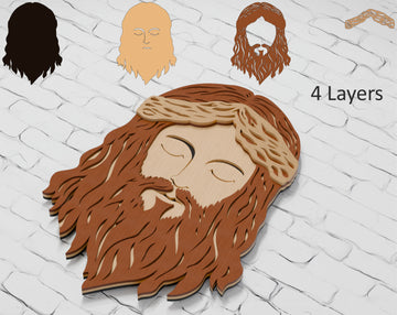 Multilayer-Jesus-Head-Shadow-Box-File