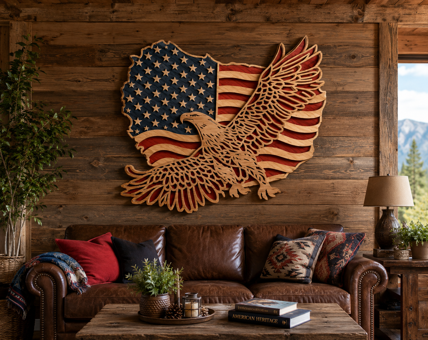 Multilayer Bald Eagle SVG for Silhouette Cameo

