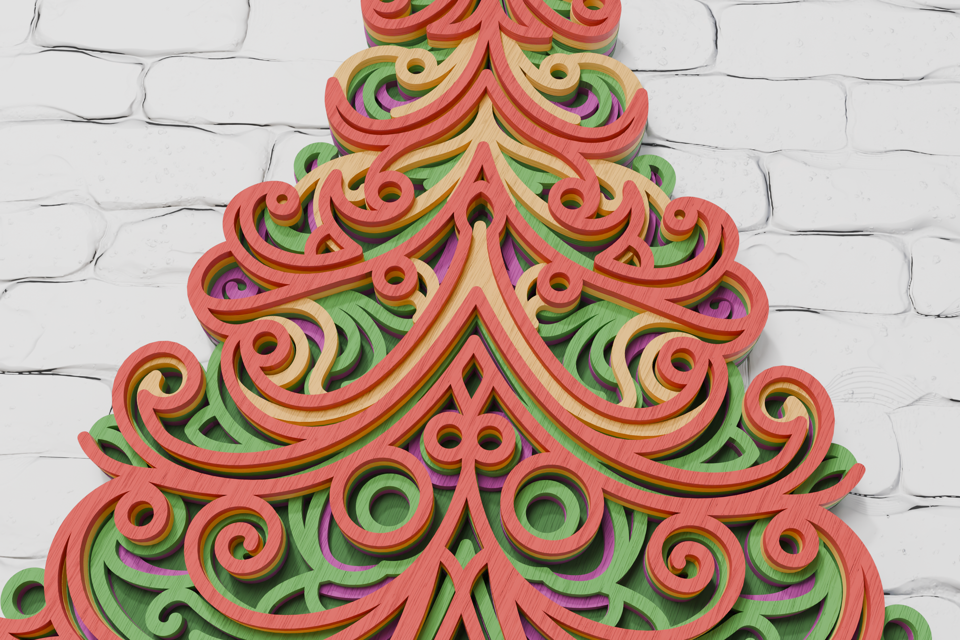 Multilayer Christmas Tree DIY laser cut SVG