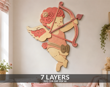 Multilayer Cupid laser cut file Cricut

