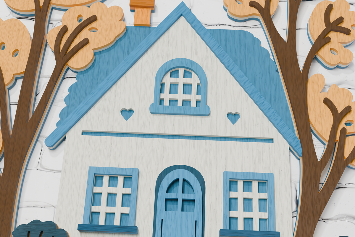 Multilayer Farmhouse DIY laser cut SVG