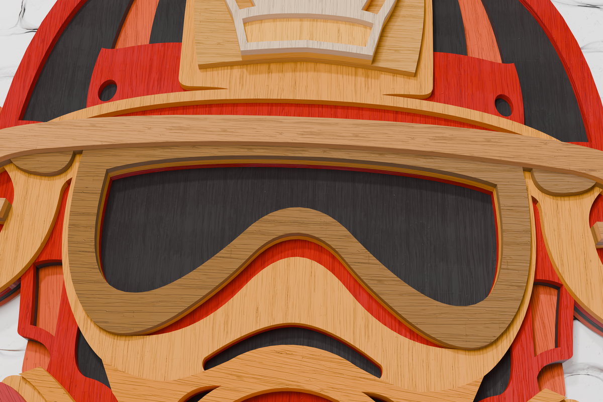 Multilayer Firefighter Gas Mask Helmet Cricut file