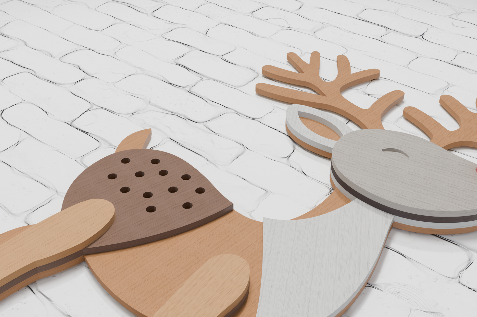 Multilayer Rudolph Deer Cricut Silhouette file