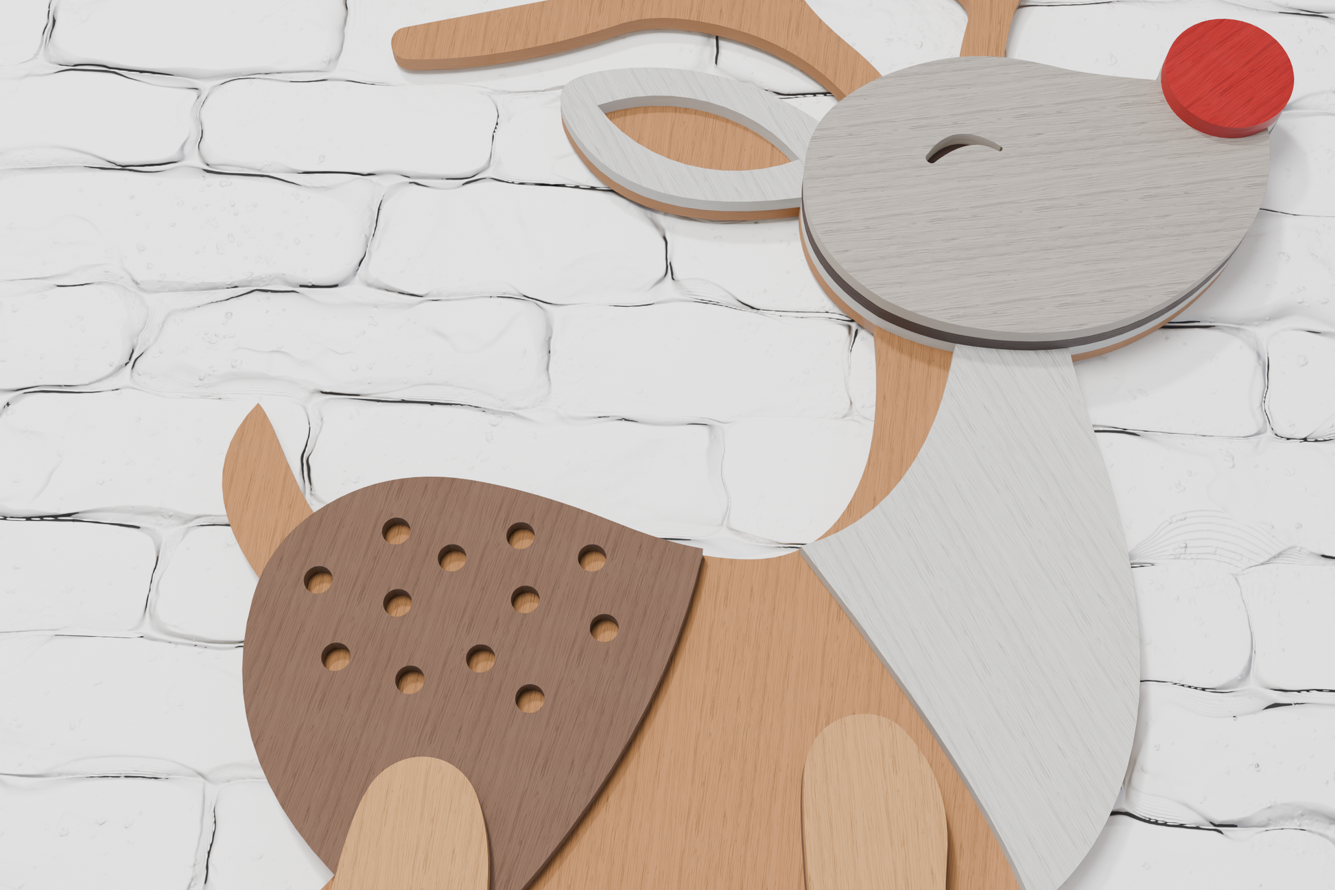 Multilayer Rudolph Deer DIY laser cut SVG
