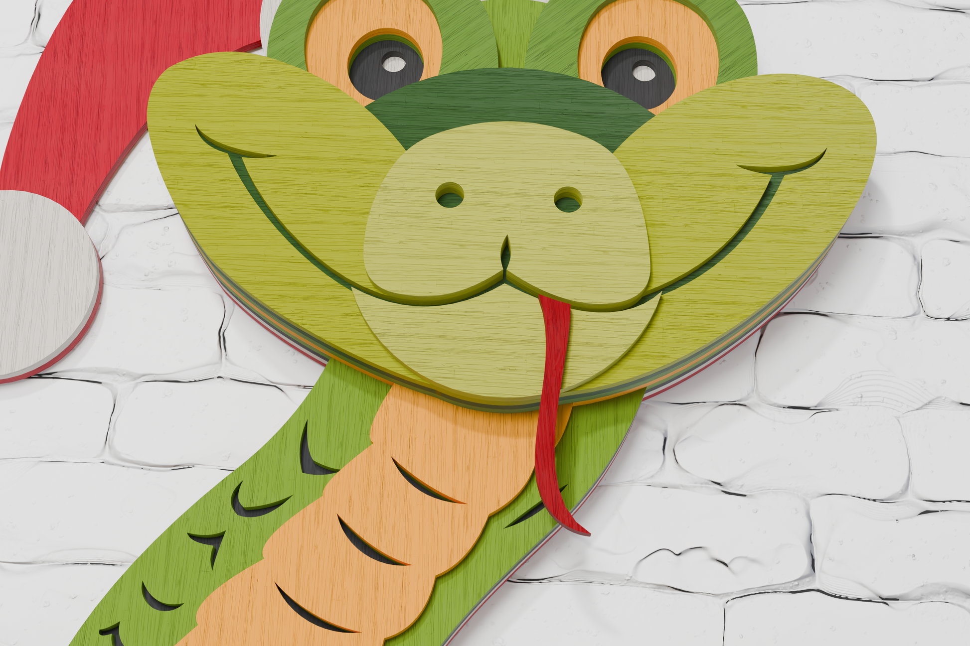 Multilayer Snake Christmas Santa DIY laser cut SVG