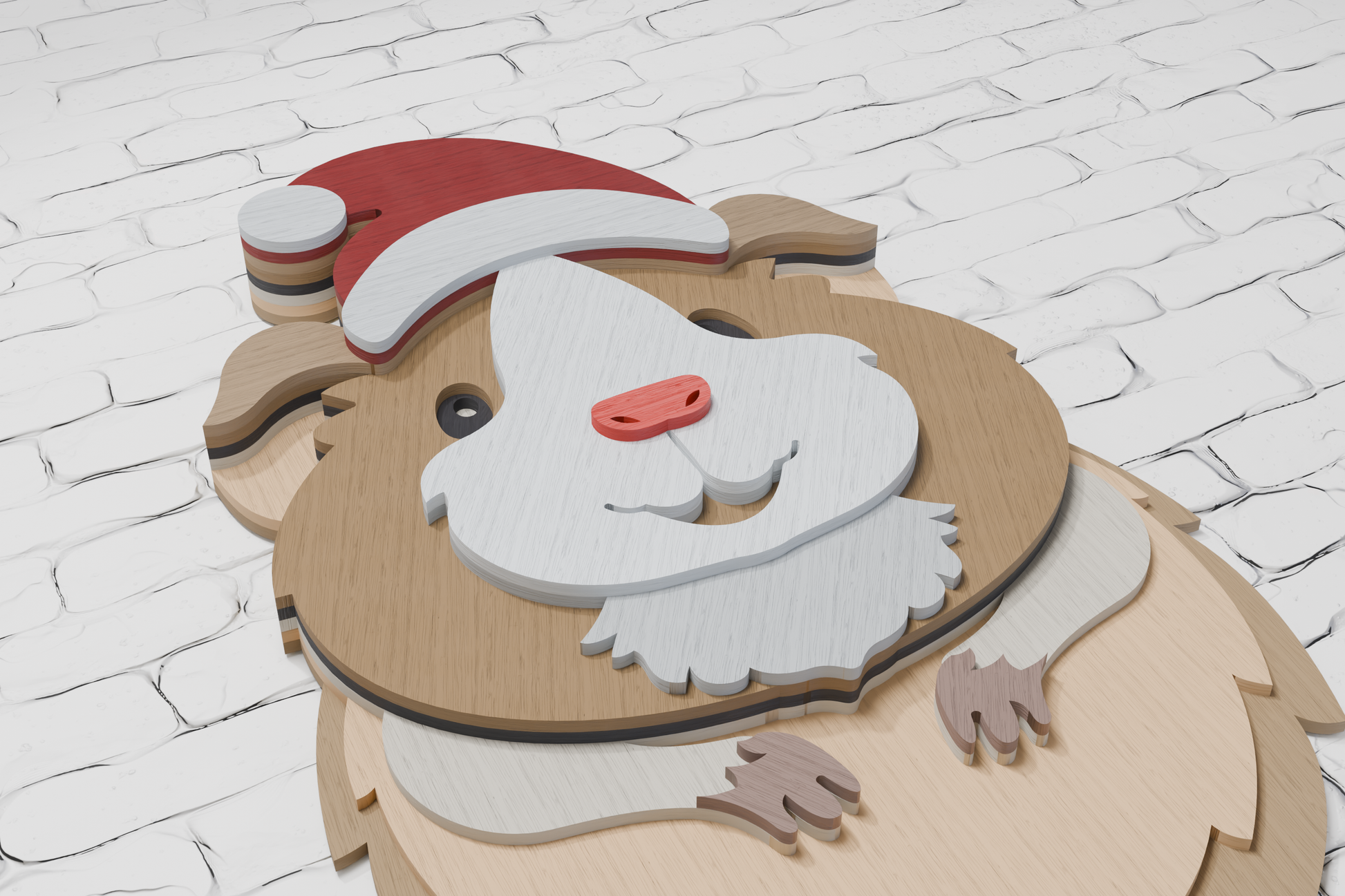 Multilayer hamster laser engraving design

