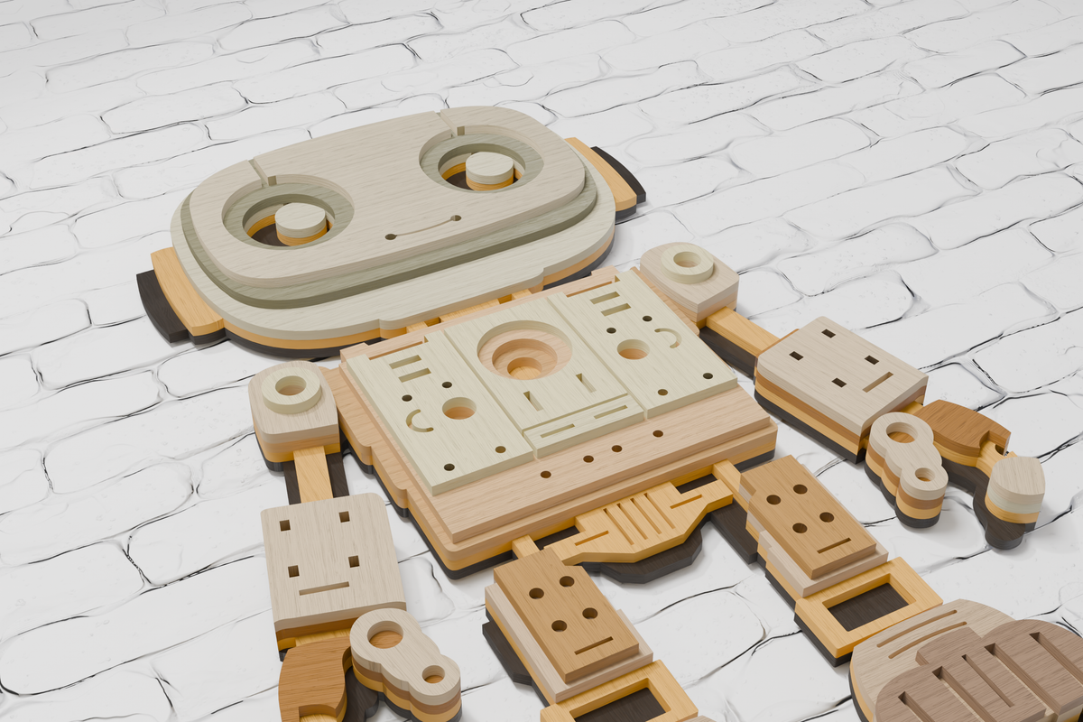 Multilayer robot laser engraving design

