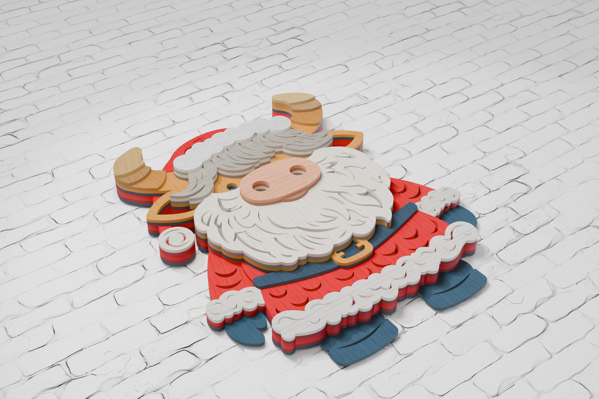 Multilayer santa cow design for Glowforge

