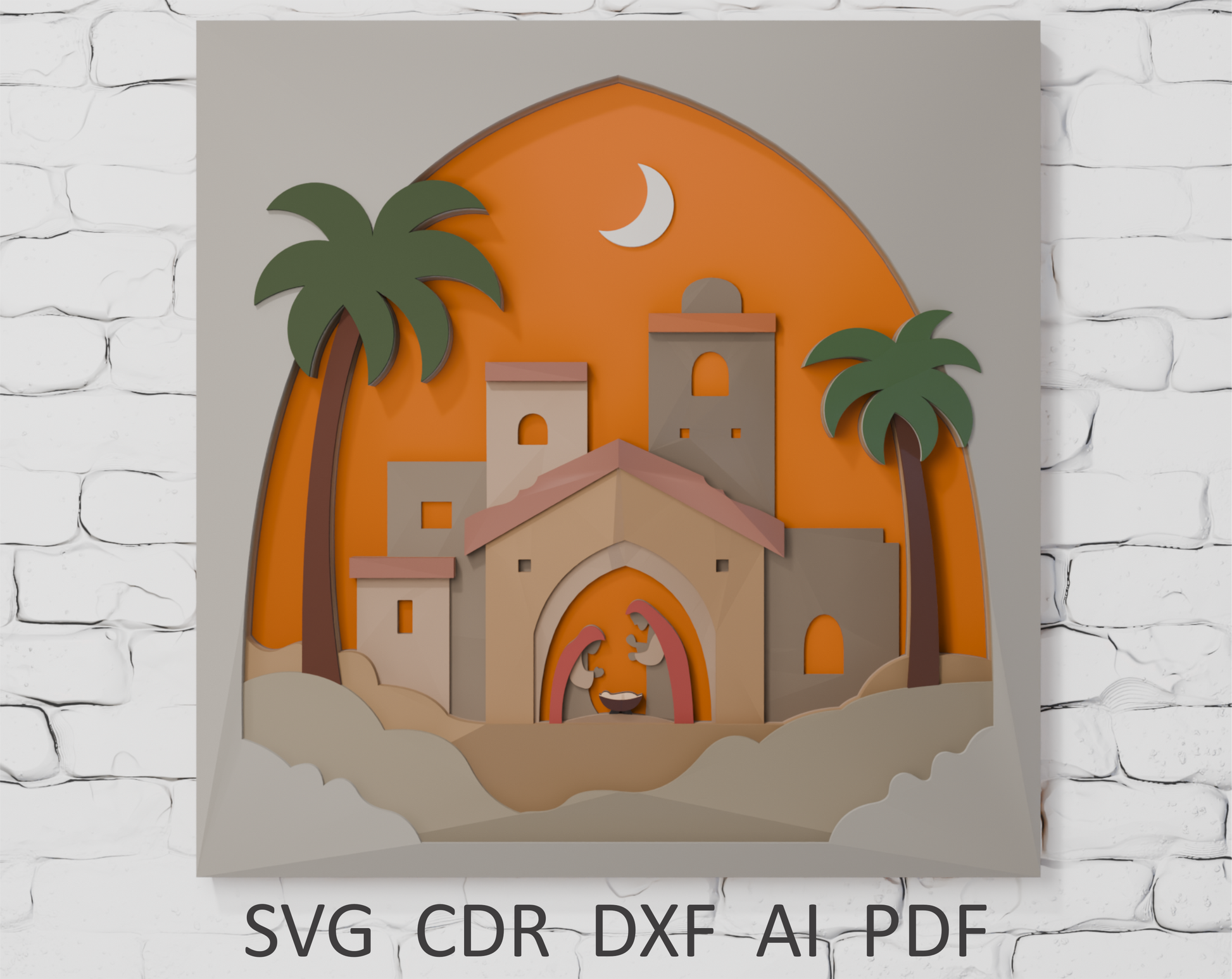 Nativity Scene multilayer SVG