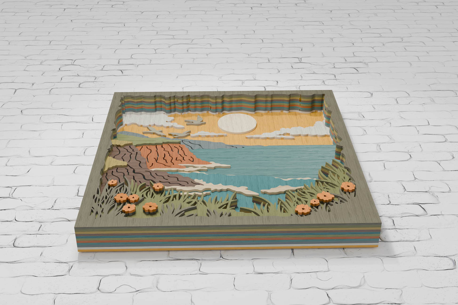 Ocean-Seascape-Layered-SVG-DXF-PDF-Formats