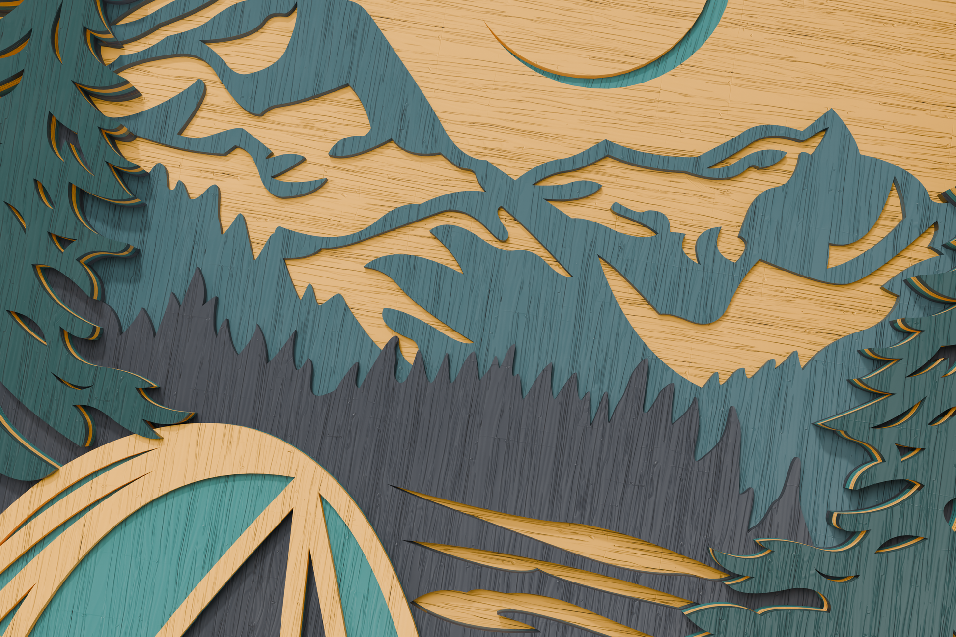 Paper layered camping art for cricut

