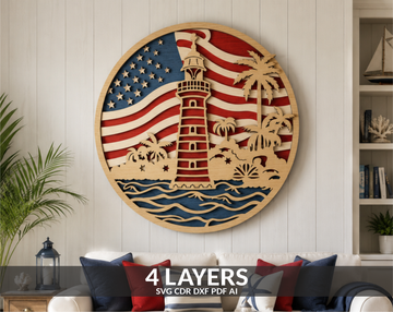 Patriotic Gift USA Flag Shadow Box
