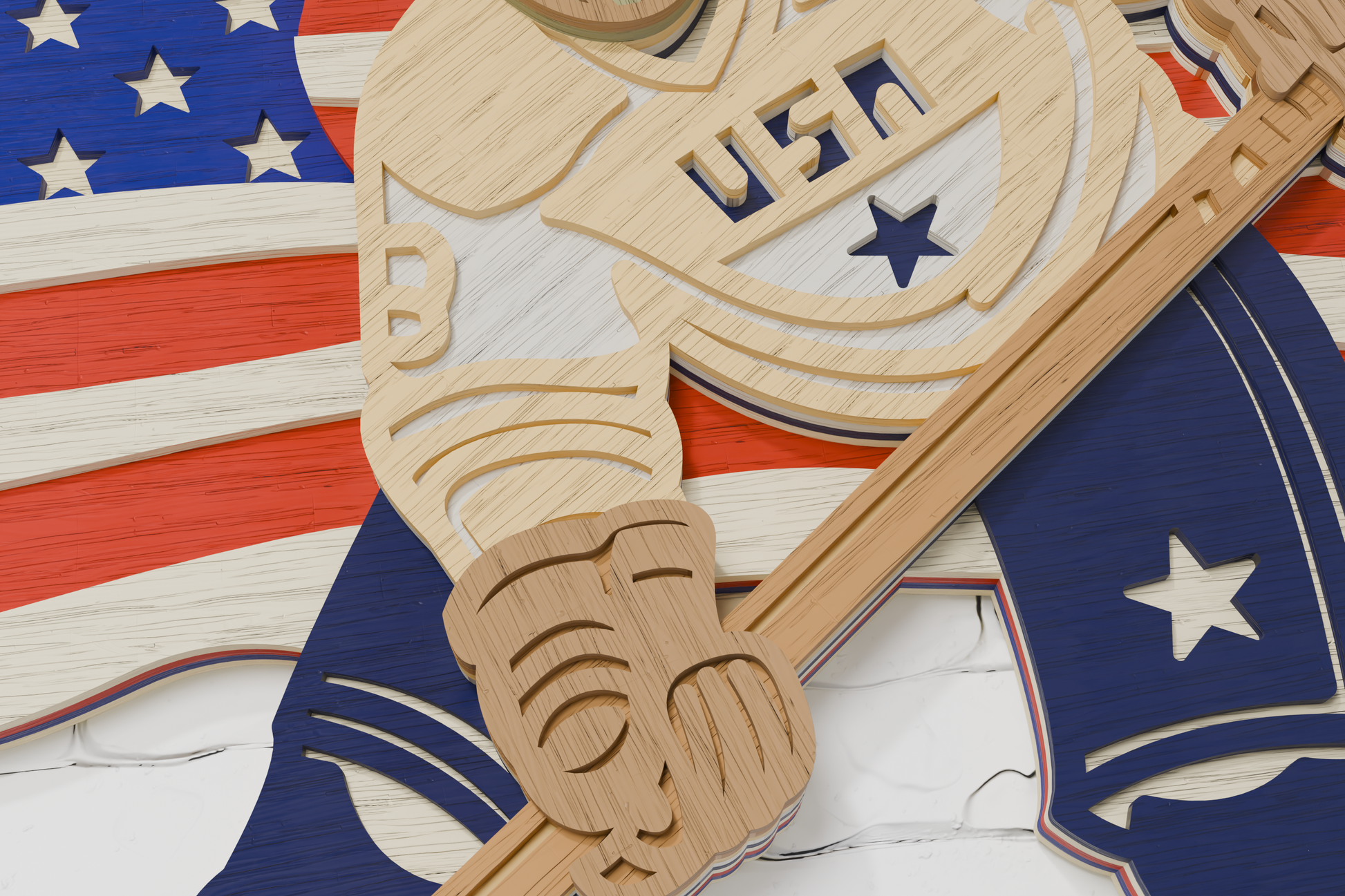 Patriotic Hockey Player Cricut Glowforge File

