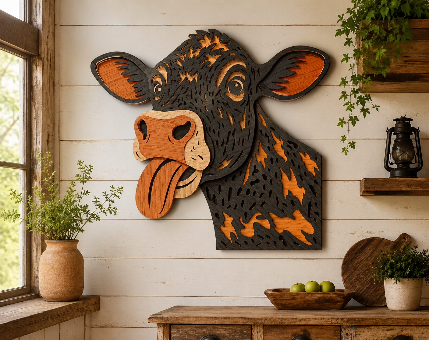 Peeking Cow Digital Download SVG
