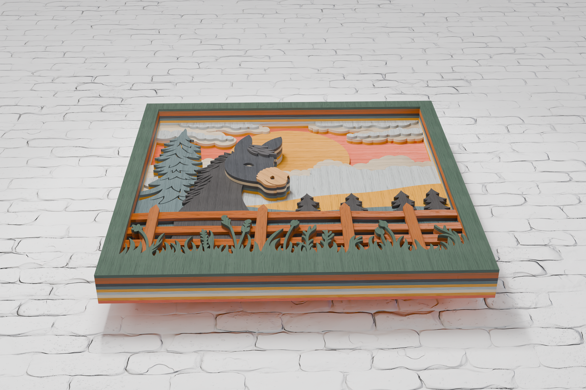 Peeking donkey laser engraving design for plywood xTool cutter