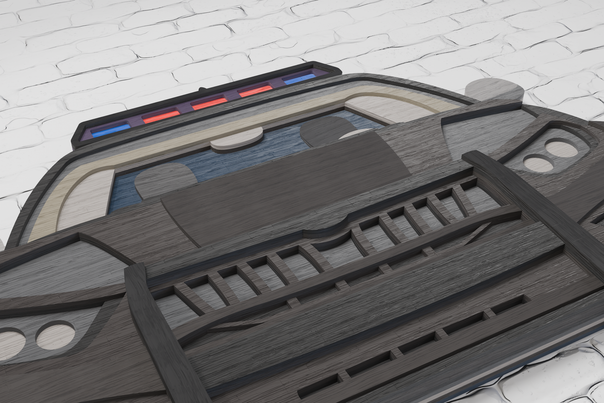 Police Car digital SVG for Glowforge