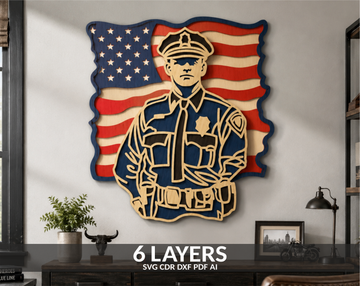 Police Officer Cricut Cut File SVG
