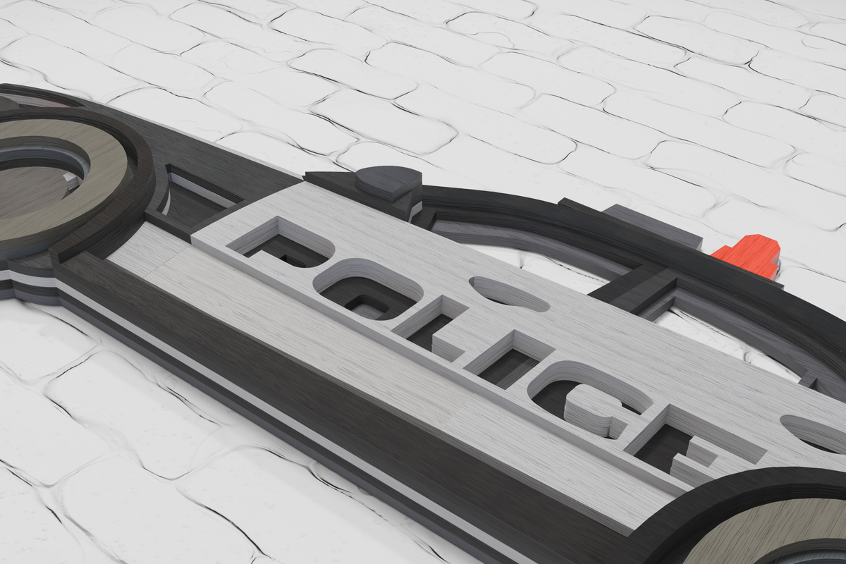 Police car paper craft template SVG AI PDF

