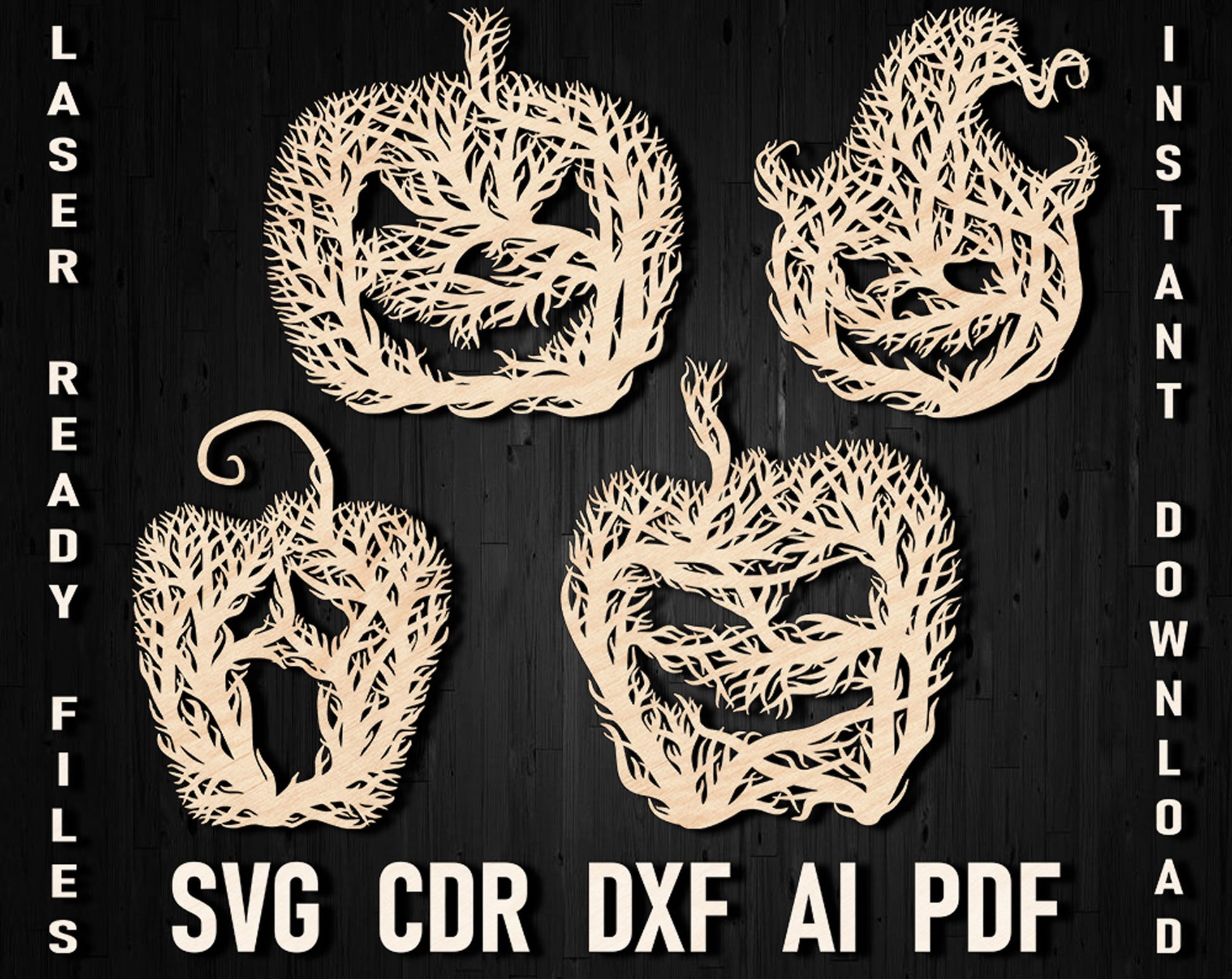 Pumpkin halloween wall art svg