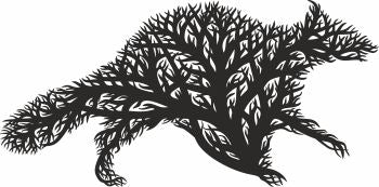 Raccoon vector glowforge dxf design