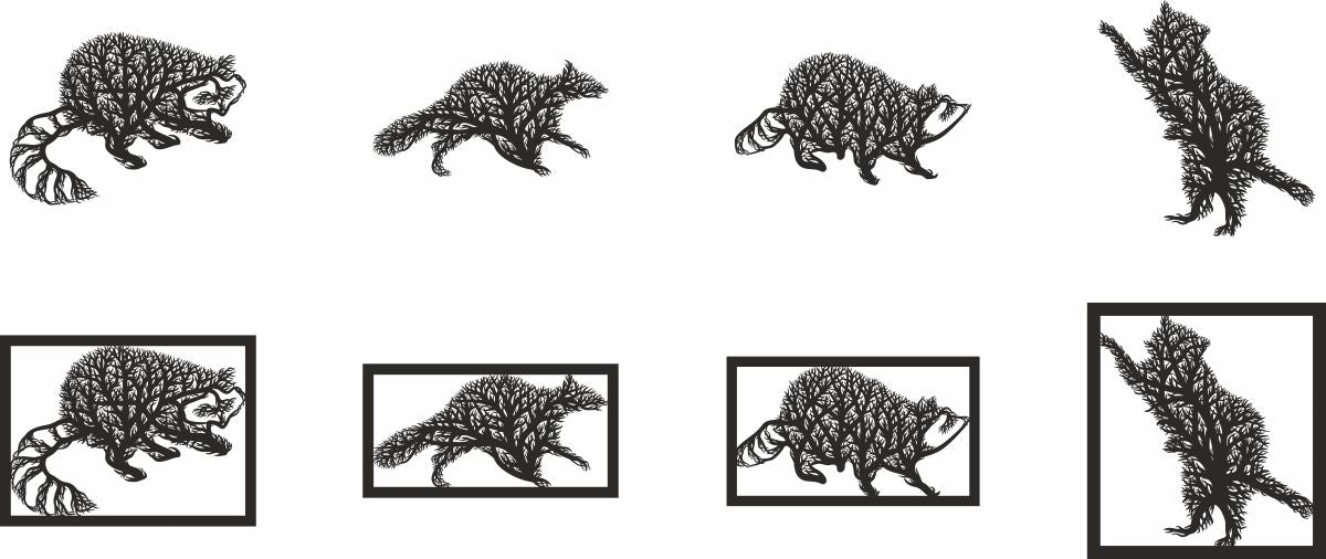 Racoon vector templates design