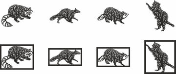 Raccoon Tree Laser Cut Panel SVG/DXF – Glowforge, CNC Files for Metal/Wood Wall Decor