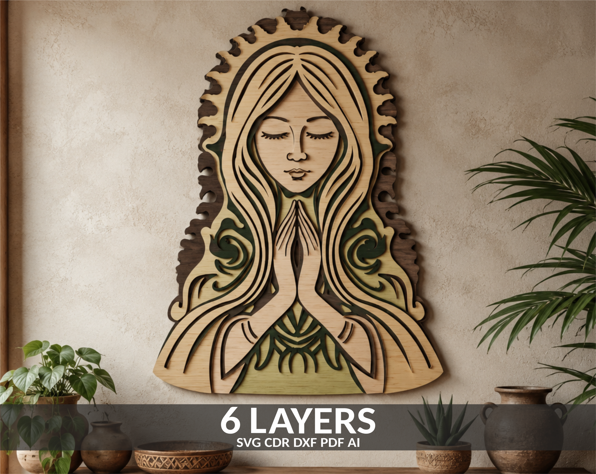 Religious Gift Virgin Mary Shadow Box
