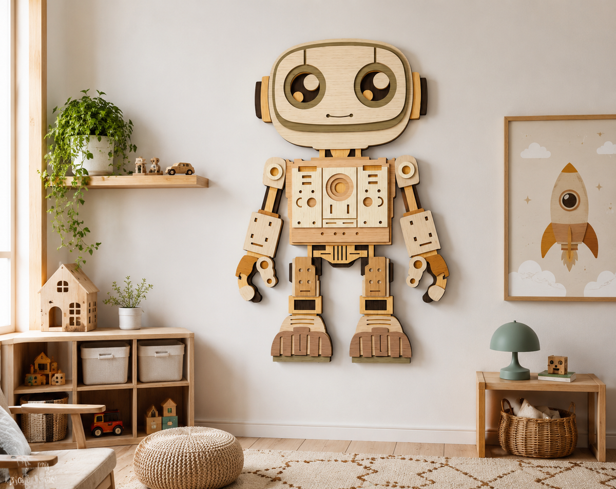 Robot multilayer SVG bundle with DXF PDF CDR AI formats

