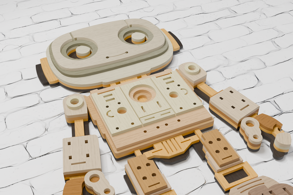 Robot multilayer digital files CDR DXF AI PDF SVG


