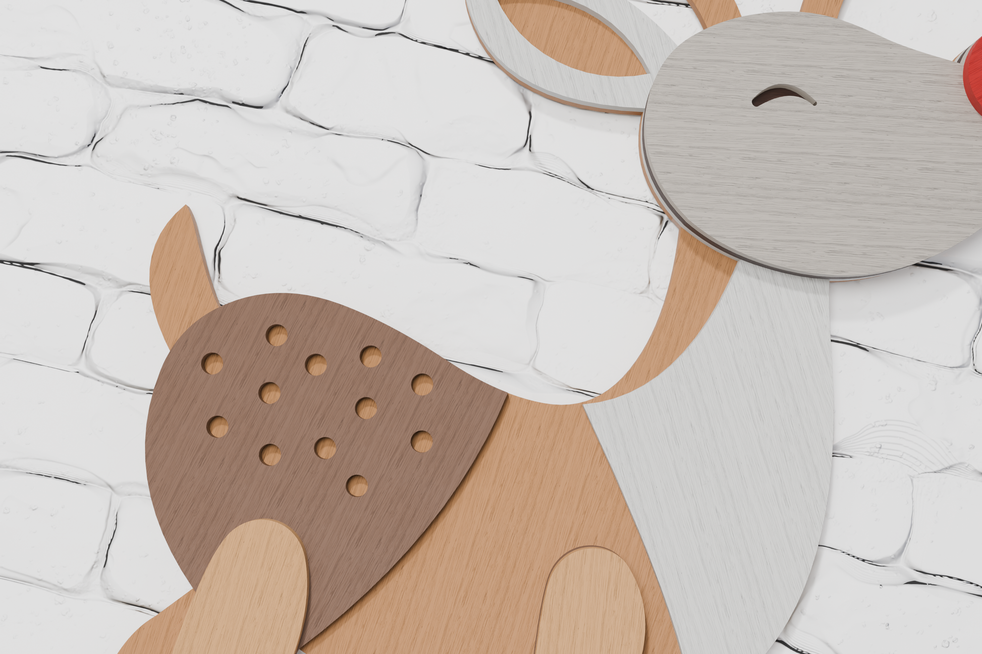 Rudolph Deer 3D layered paper wood SVG design