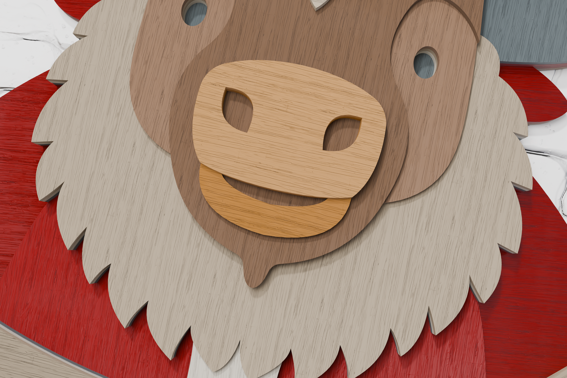 Santa Bison Silhouette cut file
