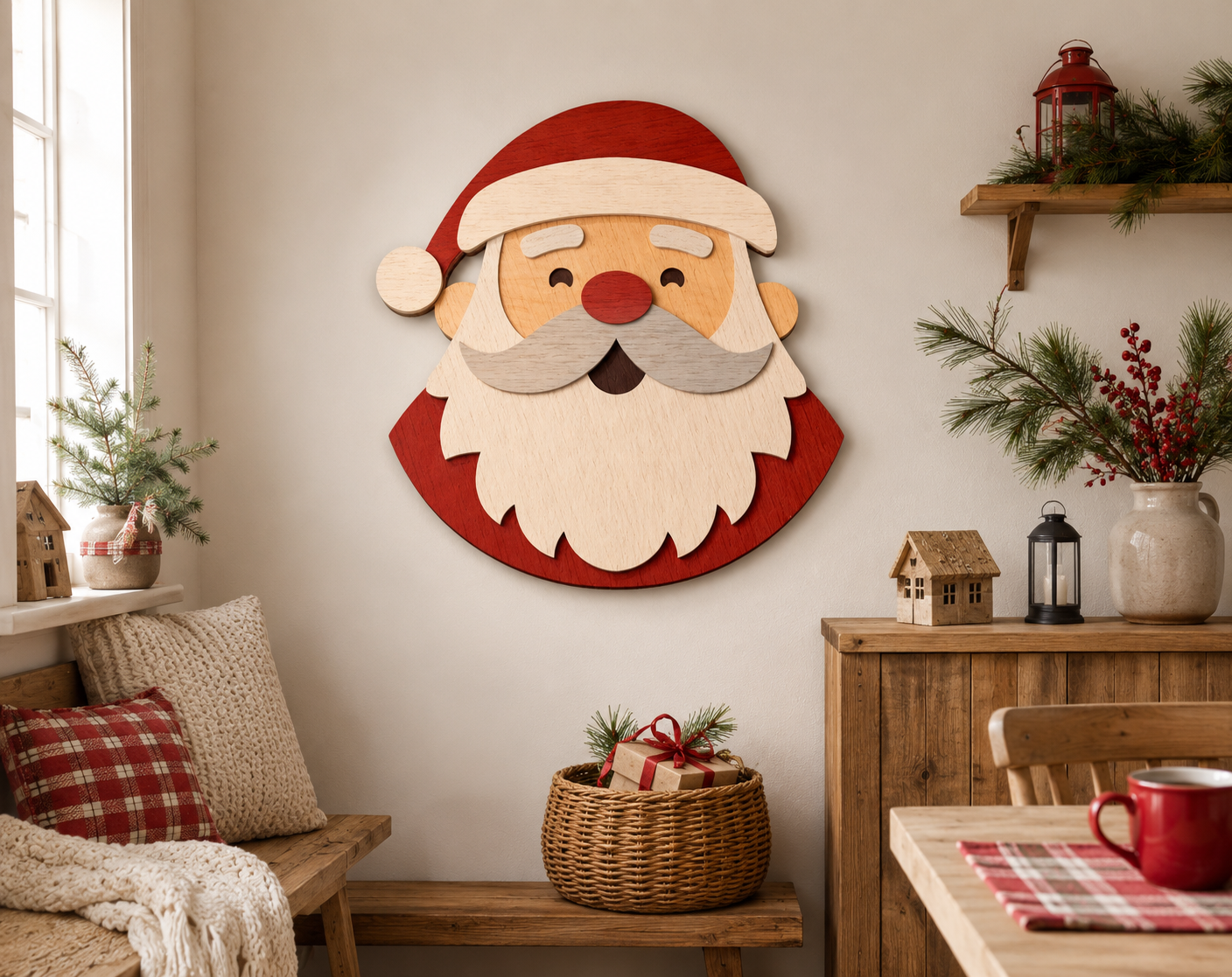 Santa Claus Head laser cut file
