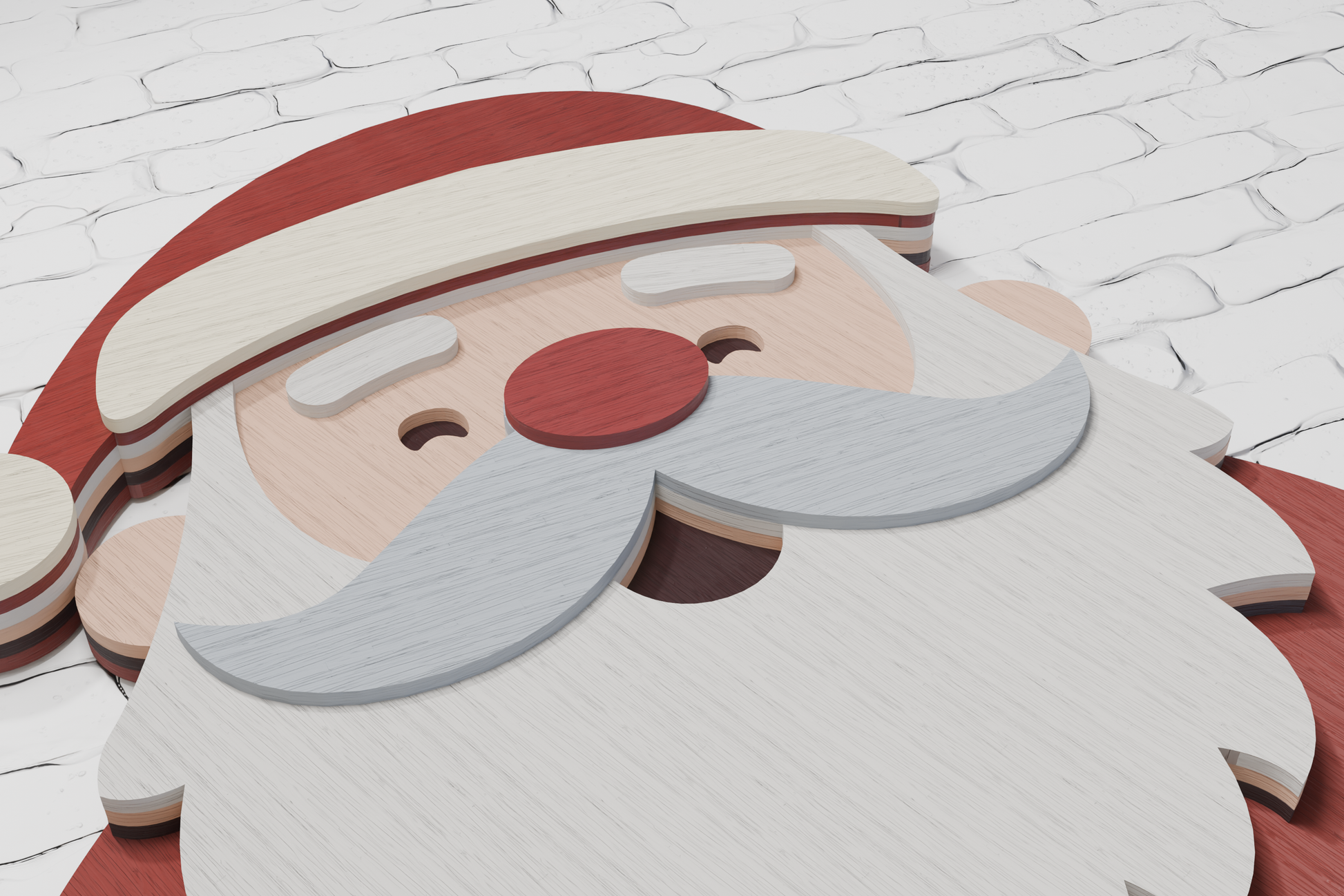 Santa Claus Head papercut SVG