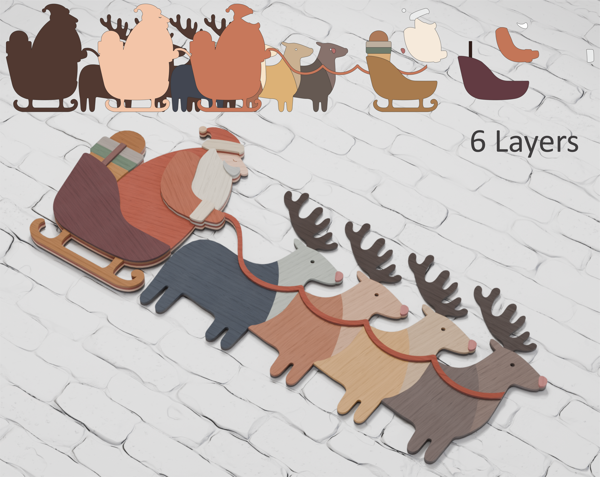 Santa Claus Reindeer Christmas SVG