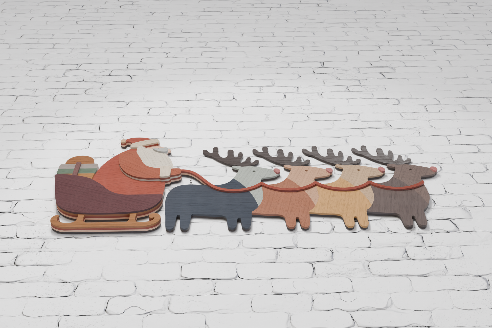 Santa Claus Reindeer Cricut SVG