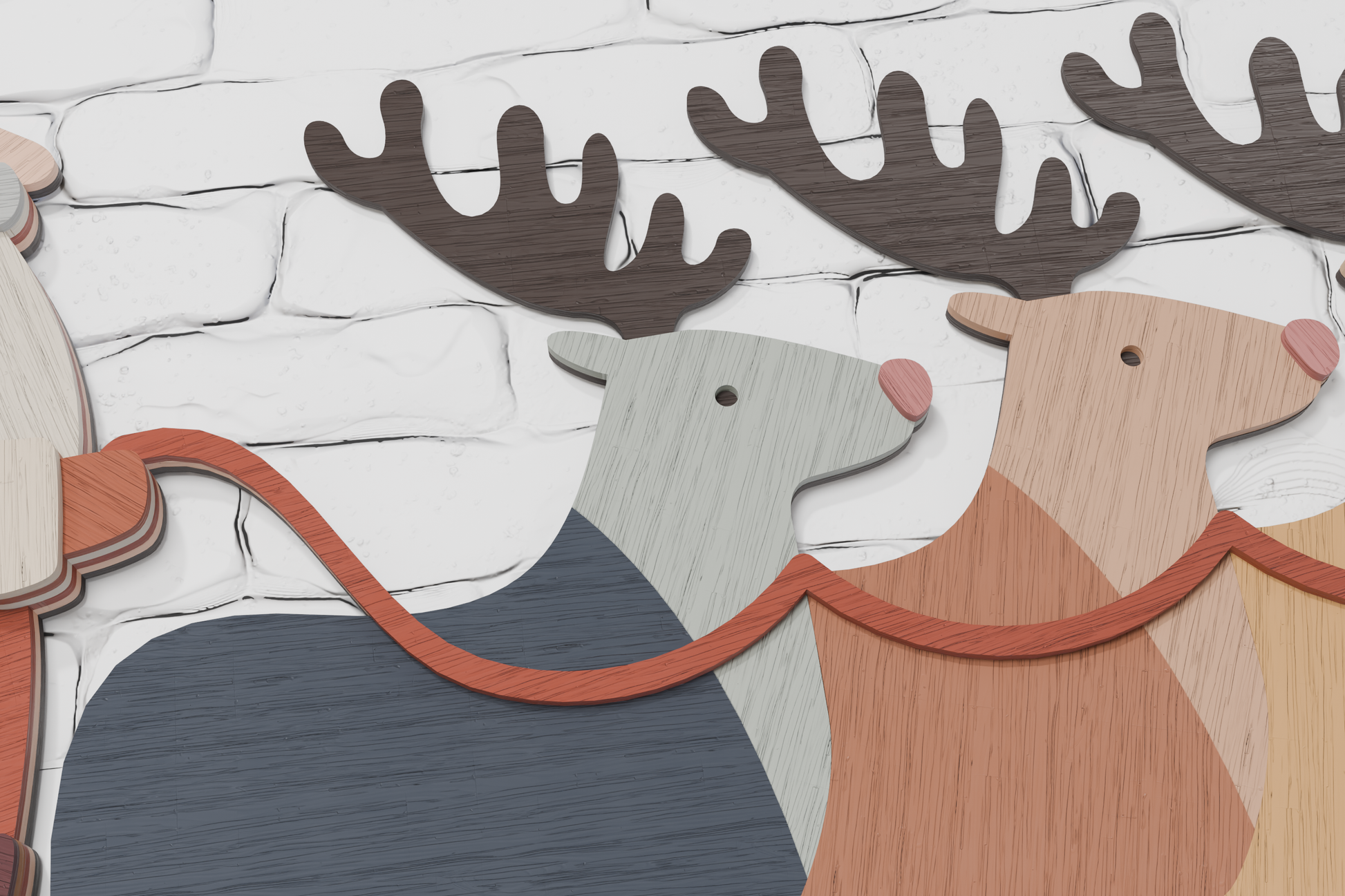 Santa Claus Reindeer xTool SVG