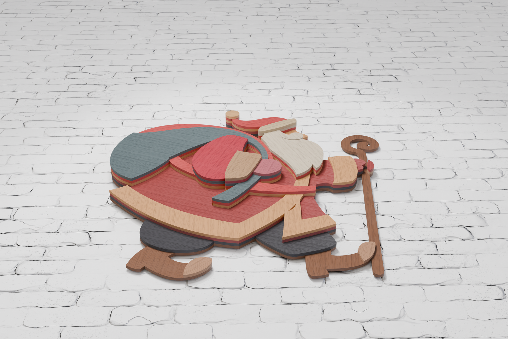 Santa Claus Walking Cricut SVG