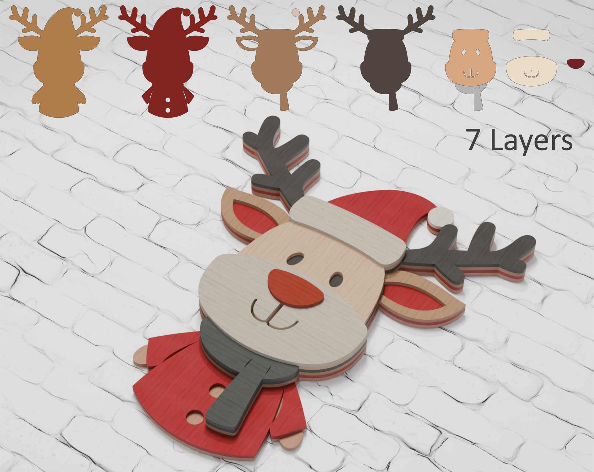 Santa Deer Christmas SVG