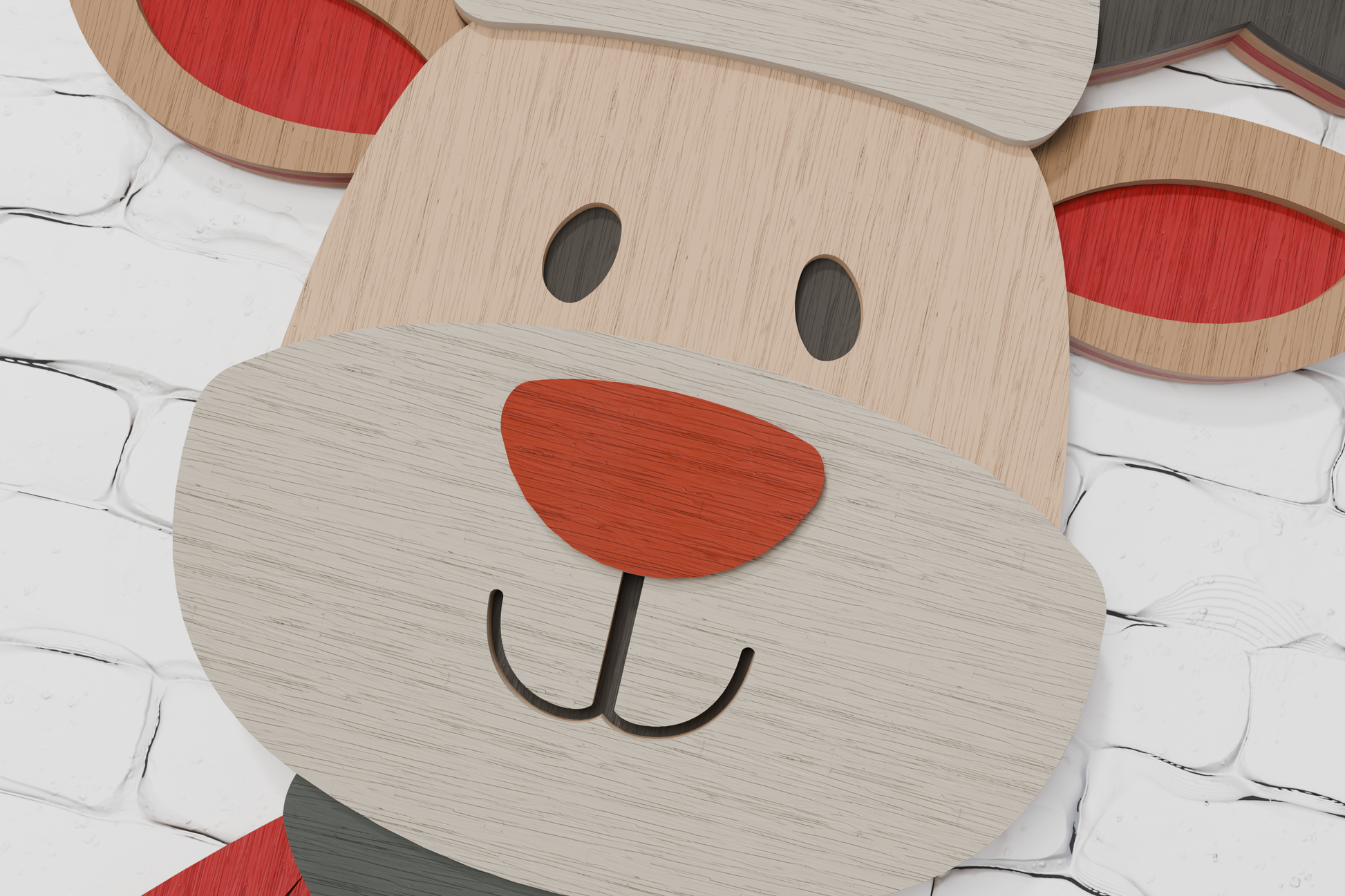 Santa Deer Silhouette cut file