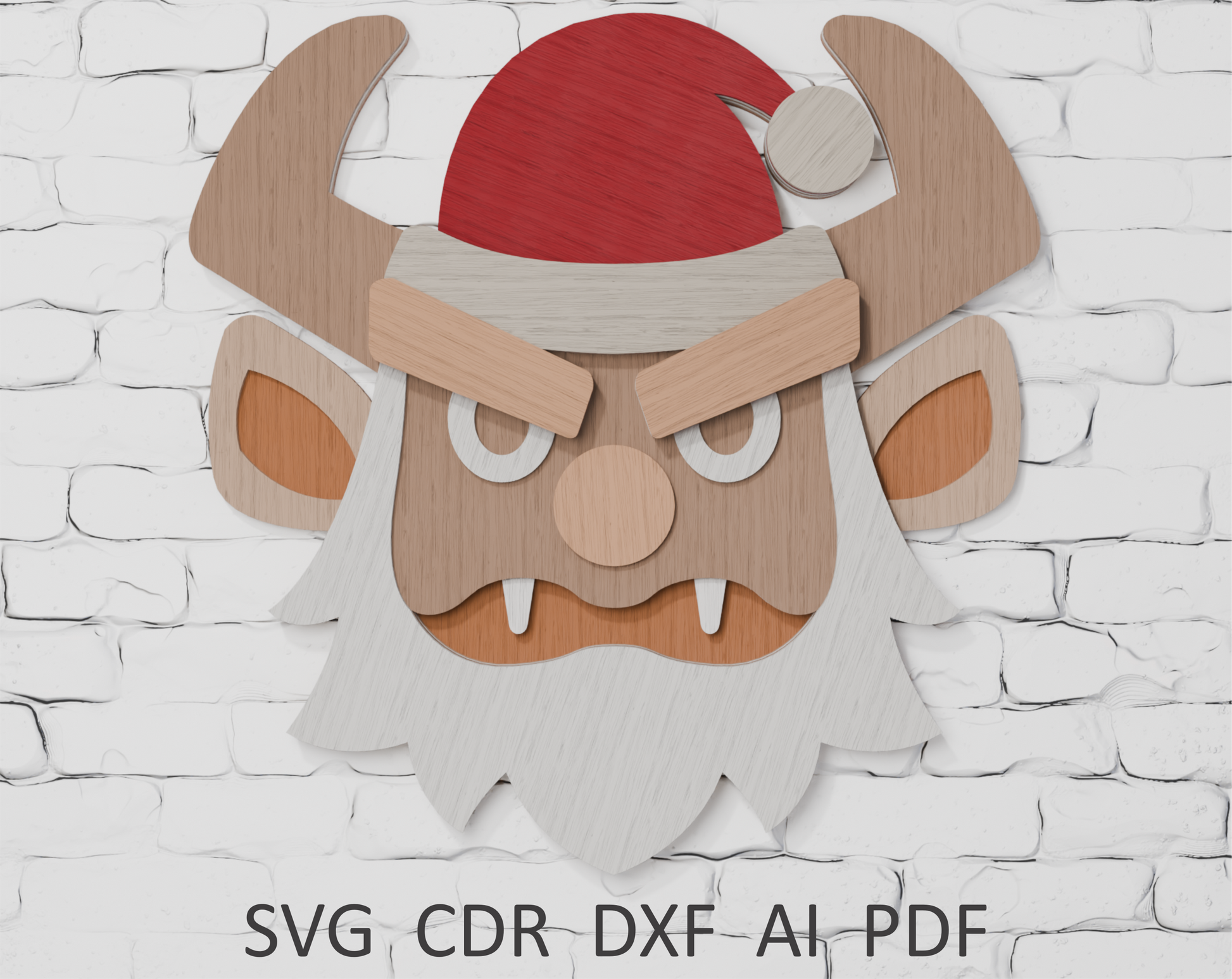 Santa Demon multilayer SVG