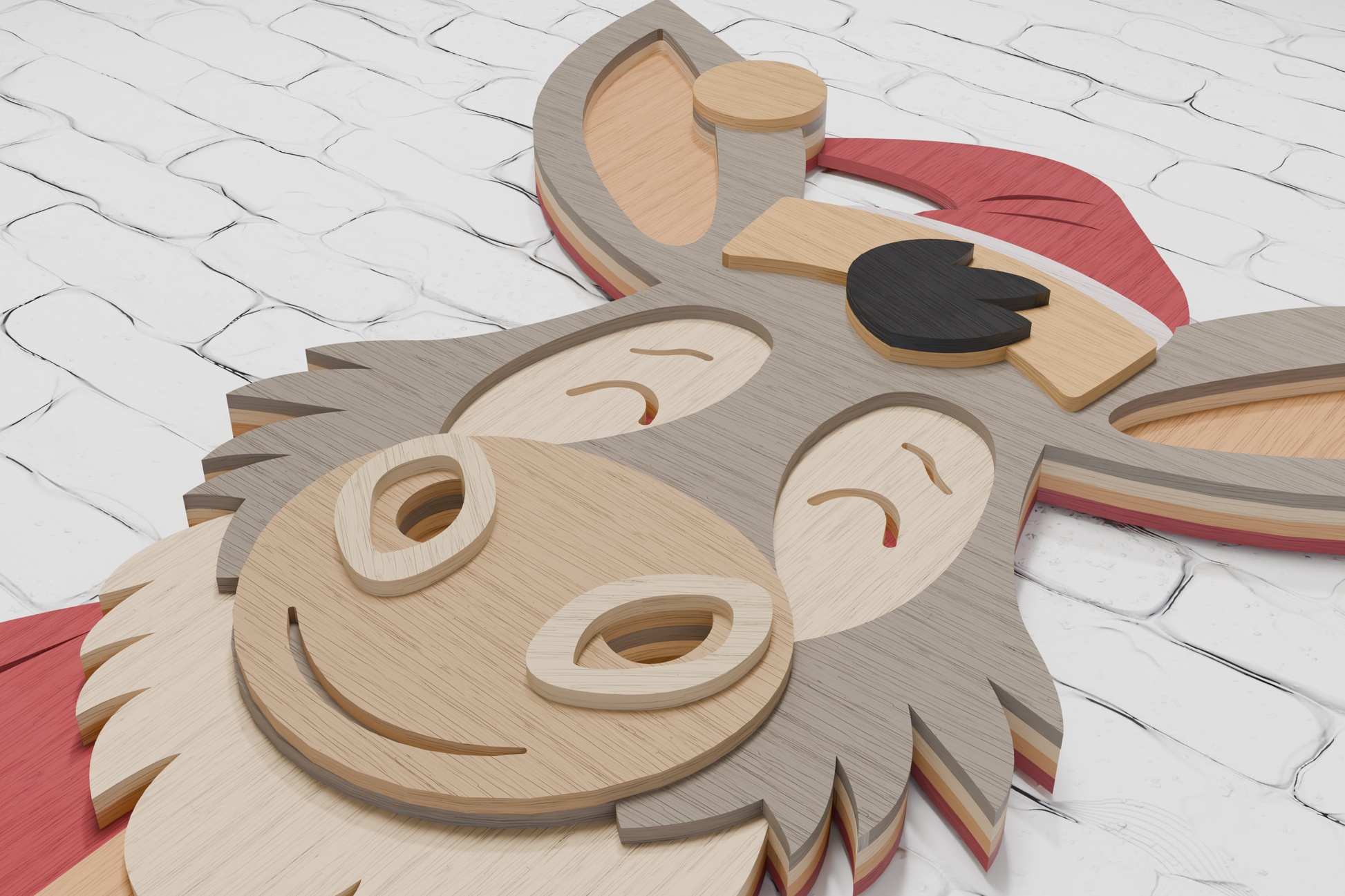 Santa Donkey Glowforge laser file